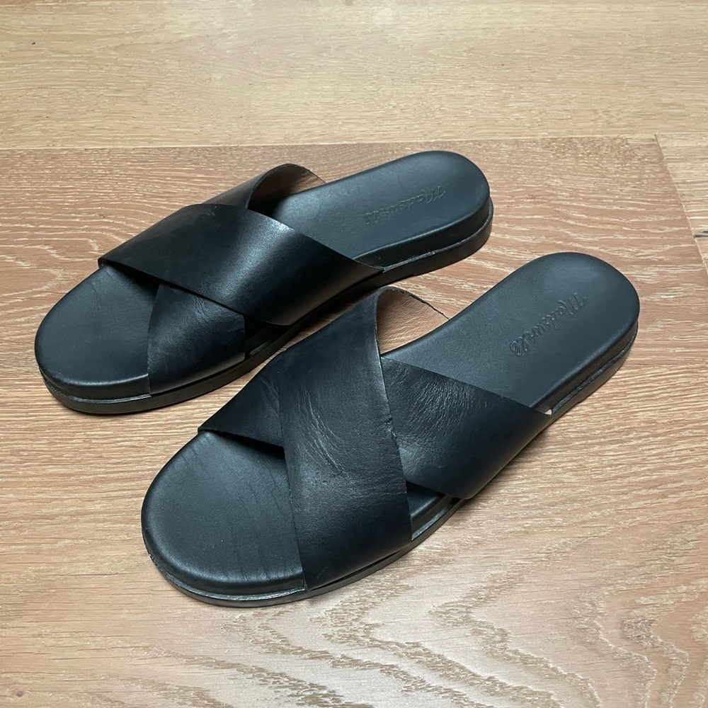 Madewell The Louisa Crisscross Slide Sandal. Size 9